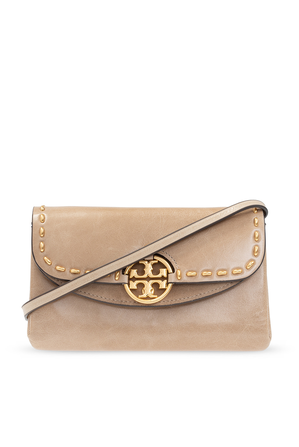 IetpShops GB Beige Miller wallet with strap Tory Burch